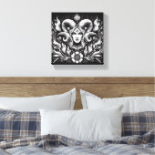 Aries Zodiac Goddess with Ram Horns – Mystical Leinwanddruck (Insitu (Schlafzimmer))