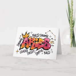 Aries Zodiac Graffiti  Karte