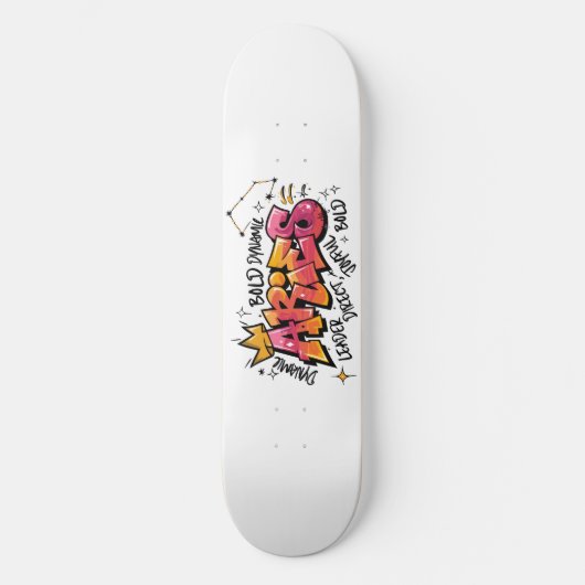 Aries Zodiac Graffiti Skateboard (Vorderseite)