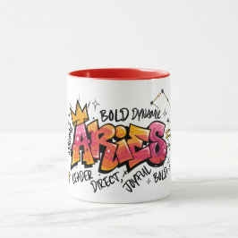 Aries Zodiac Graffiti  Tasse