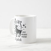Aries Zodiac Horoscope Individuelle Name Kaffeetasse (Vorderseite Links)