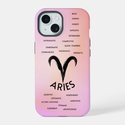 Aries Zodiac Horoskop Girls iPhone 15 Hülle (Rückseite)