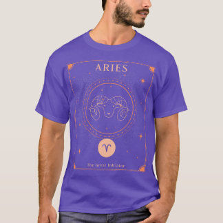 Aries Zodiac Horoskop Signatur Astrologie Tarot Ko T-Shirt