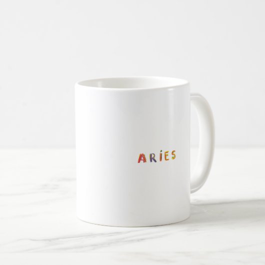 Aries Zodiac Inner Child Astrologie Kaffeetasse (VorderseiteRechts)