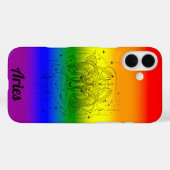 Aries Zodiac LGBTQ Prix Rainbow Design Case-Mate iPhone Hülle (Rückseite (Horizontal))