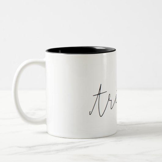 Aries Zodiac Minimalistische Tasse (Links)