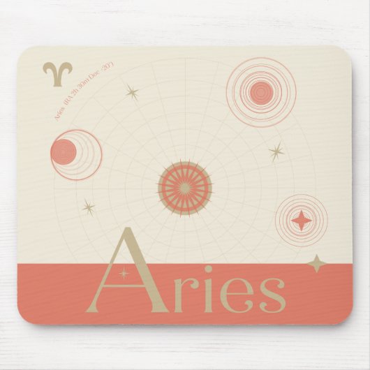 Aries Zodiac Mousepad (Vorne)
