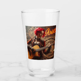 Aries Zodiac Musician Guitar Glas
