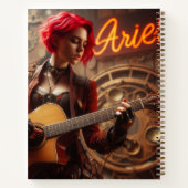 Aries Zodiac Musician Guitar Notizblock (Rückseite)