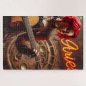 Aries Zodiac Musician Guitar Puzzle (Horizontal)