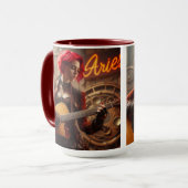 Aries Zodiac Musician Guitar Tasse (Vorderseite Links)