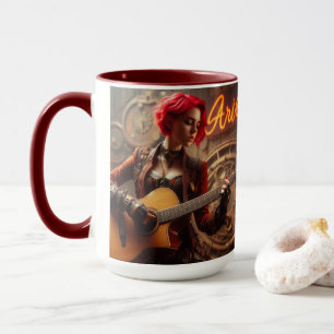 Aries Zodiac Musician Guitar Tasse