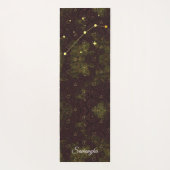 Aries Zodiac Personalisiert Lila Gold Oriental Yogamatte (Rückseite)