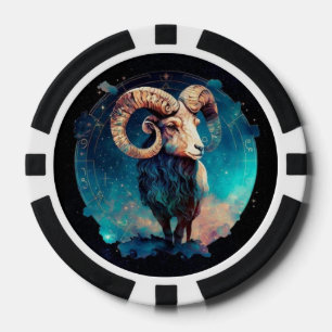 Aries Zodiac Poker Chips - Astrologie Symbol Gamin