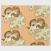 Aries Zodiac Ram farbig astrologisch Geschenkpapier (Flach)