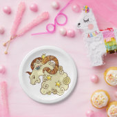 Aries Zodiac Ram farbig astrologisch Pappteller (Party)