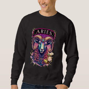 Aries Zodiac Ram u2013 Bold Astrologisches Geschen Sweatshirt