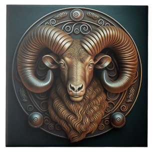 Aries Zodiac Sign Aries Horoskop Fliese