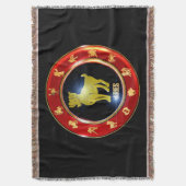 Aries Zodiac Sign Astrologie Decke (Vorderseite Vertikal)