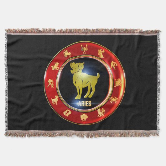 Aries Zodiac Sign Astrologie Decke (Vorderseite)