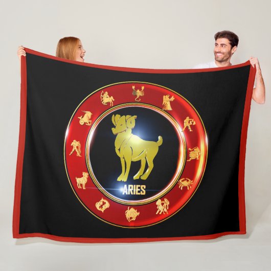 Aries Zodiac Sign Astrologie Fleece Blanket (Beispiel)