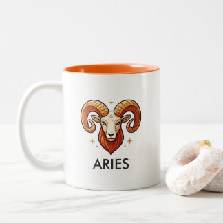 Aries Zodiac Sign Astrology Birthday Coffee Mug Zweifarbige Tasse
