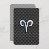 Aries Zodiac Sign auf Holzkohlefaser Print (Vorne/Hinten)