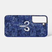 Aries Zodiac Sign auf Navy Blue Camouflage Samsung Galaxy Hülle (Rückseite (Horizontal))