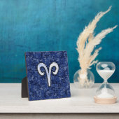 Aries Zodiac Sign auf Navy Blue Digital Camouflage Fotoplatte (InSitu)