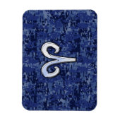 Aries Zodiac Sign auf Navy Blue Digital Camouflage Magnet (Vertikal)