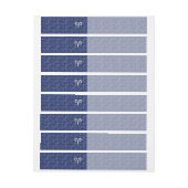 Aries Zodiac Sign auf Navy Blue Digital Camouflage Rundum-Adressaufkleber (Bogen)