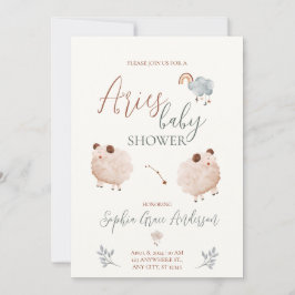 Aries Zodiac sign Baby Dusche Einladung