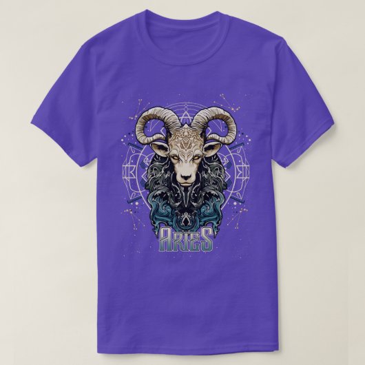Aries Zodiac Sign Birthday Horoskop T-Shirt (Design vorne)