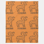 Aries Zodiac Sign Blanket (transparent) Fleecedecke (Vorderseite)