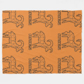 Aries Zodiac Sign Blanket (transparent) Fleecedecke (Vorderseite (Horizontal))