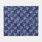Aries Zodiac Sign Blue Digital Camouflage Fleecedecke (Vorderseite (Horizontal))