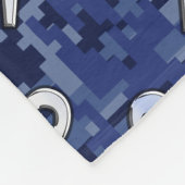 Aries Zodiac Sign Blue Digital Camouflage Fleecedecke (Ecke)