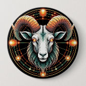 Aries Zodiac Sign Button (Vorderseite)