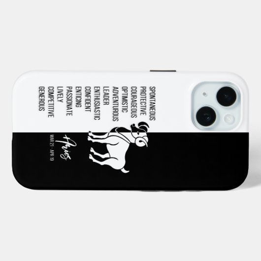 Aries Zodiac Sign Case-Mate iPhone Hülle (Rückseite (Horizontal))