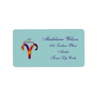 Aries Zodiac Sign-Colorful Adressaufkleber