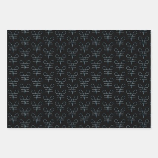 Aries Zodiac Sign Fusion Zitat in Blue Text Geburt Geschenkpapier Set (Vorderseite 2)