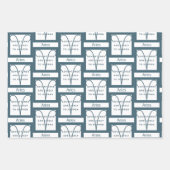 Aries Zodiac Sign Fusion Zitat in Blue Text Geburt Geschenkpapier Set (Vorderseite)