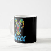 Aries Zodiac Sign Horoskop Astrologie Kaffeetasse (Vorderseite Links)