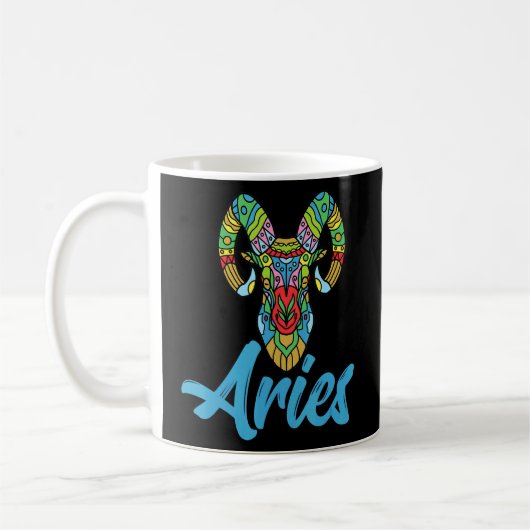 Aries Zodiac Sign Horoskop Astrologie Kaffeetasse (Links)