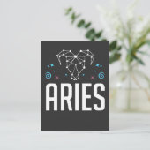 Aries Zodiac Sign Horoskop Constellation Postkarte (Stehend Vorderseite)