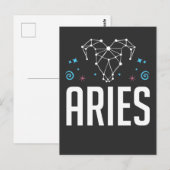 Aries Zodiac Sign Horoskop Constellation Postkarte (Vorne/Hinten)