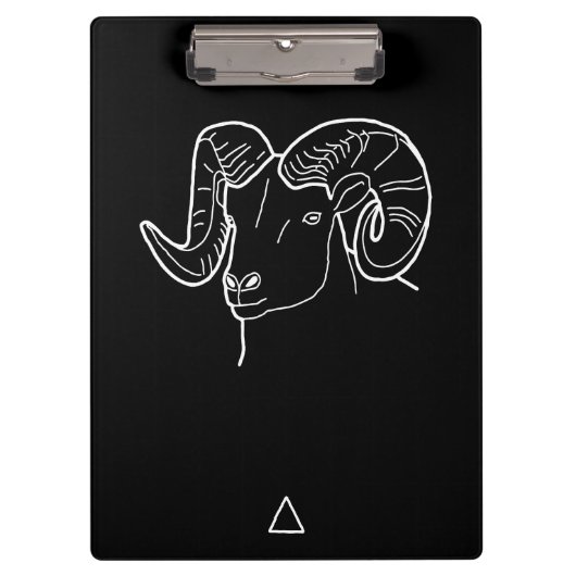 Aries Zodiac Sign -  Klemmbrett (Vorderseite)