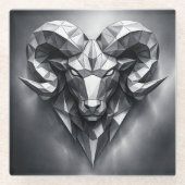 Aries zodiac sign masculine style glasuntersetzer (Vorderseite)