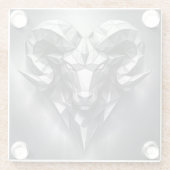 Aries zodiac sign masculine style glasuntersetzer (Rückseite)