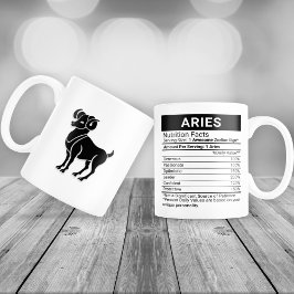 Aries Zodiac Sign mit Nutrition Facts, Jumbo-Tasse